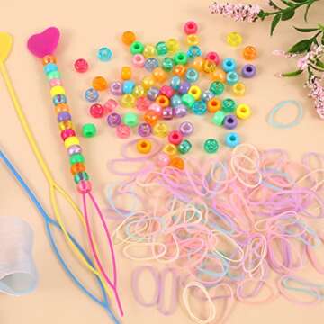 Rainbow Pony Beads Kit for Jewelry Making and Crafts