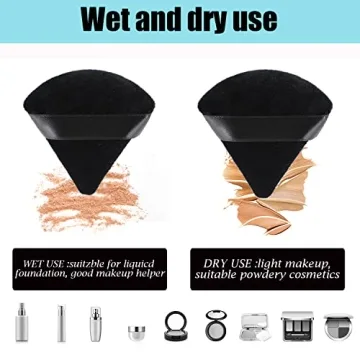 8 Pcs JASSINS Cotton Powder Puff - Soft Makeup Sponges Set