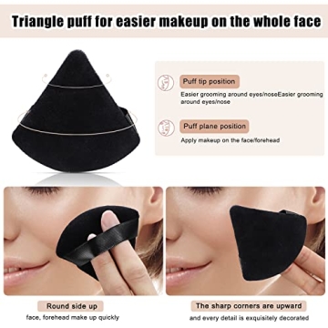 8 Pcs JASSINS Cotton Powder Puff - Soft Makeup Sponges Set