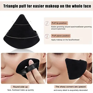 8 Pcs JASSINS Cotton Powder Puff - Soft Makeup Sponges Set