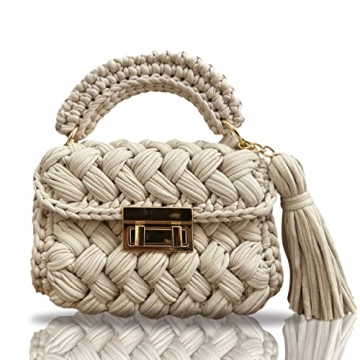 Handmade Crochet Evening Clutch Bag for Women