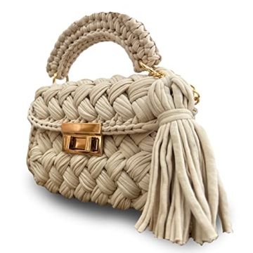 Handmade Crochet Evening Clutch Bag for Women