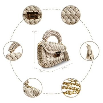 Handmade Crochet Evening Clutch Bag for Women