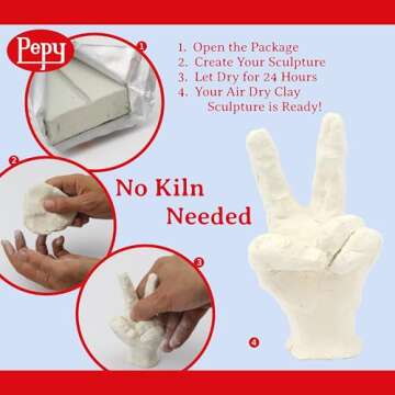 Pepy Premium Air Dry Modeling Clay - 2.2 lbs for All Ages