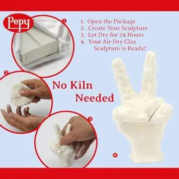 Pepy Premium Air Dry Modeling Clay - 2.2 lbs for All Ages