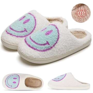 KEYUSHOP Warm Slip-On Kids Slippers for Winter Comfort