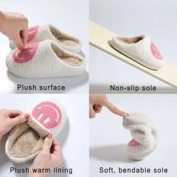 KEYUSHOP Warm Slip-On Kids Slippers for Winter Comfort