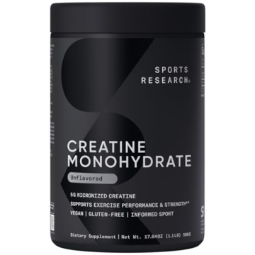 Sports Research Creatine Monohydrate - Boost Muscle & Strength