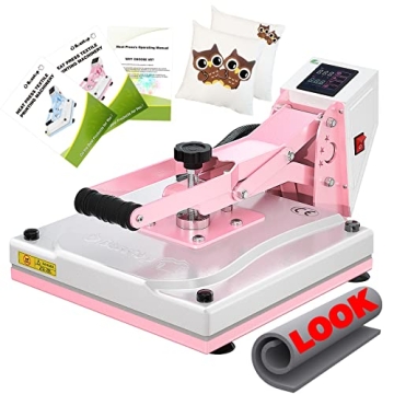 BOSSTOP 15x15 Clamshell Heat Press for Sublimation Printing