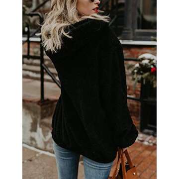 American Trends Oversized Sweatshirts for Women Athletic Womens Sherpa Hoodie Fluffy Women's Hoodies...