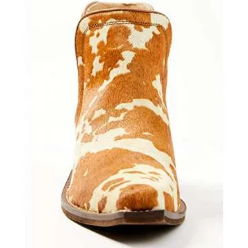 Myra Bag Women's Snug Western Booties Pointed Toe Brown 9 M