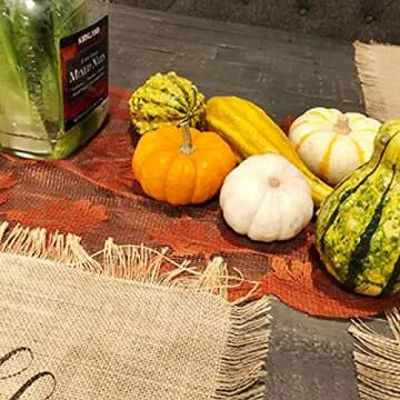 Exquisite Fall Table Runners with Maple Leaves for Thanksgiving
