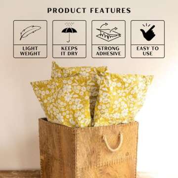 Poly Mailers 10x13" Floral Design - 100 Pack of Waterproof Shipping Bags