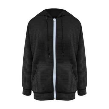 ABOUTBLUE Women's Zip Up Hoodie | Oversized Trendy Sweatshirt