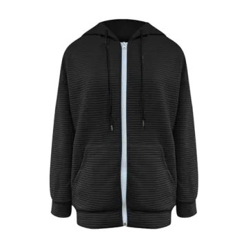 ABOUTBLUE Women's Zip Up Hoodie | Oversized Trendy Sweatshirt