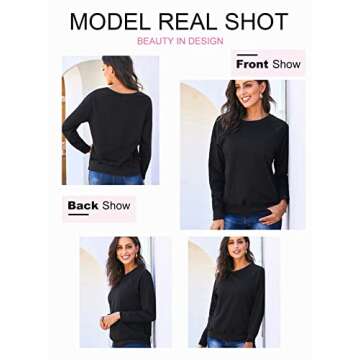 Dokotoo Women’s Cozy Crewneck Sweatshirt for All Day Wear