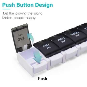 MOLN HYMY 7 Day Large Pill Organizer for Easy Access