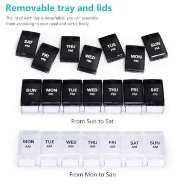 MOLN HYMY 7 Day Large Pill Organizer for Easy Access