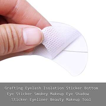 Pengxiaomei 100 Pcs Eyeshadow Pads Stencils, Professional Eyeshadow Shield Eyeshadow Patches for Eye Makeup Supplies