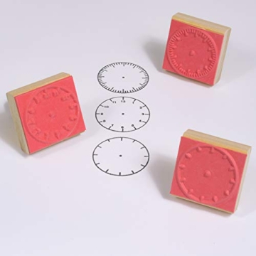 Analog Clock Stamps for Creative Learning and Teaching Time