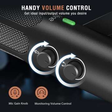 FIFINE XLR/USB Podcast Dynamic Microphone for Streaming, Studio XLR Microphone, PC Streamer Mic All Metal with Mute Button, Headphone Jack, for Vocal Voice Over Music Recording-AmpliTank Tank3