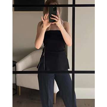 Stylish Lauweion Women's Strapless Tube Top for Any Occasion