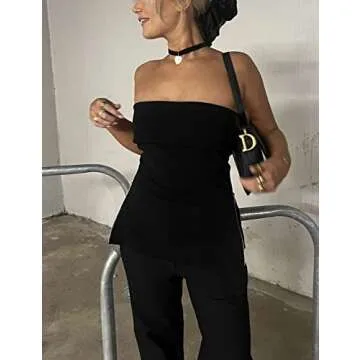 Stylish Lauweion Women's Strapless Tube Top for Any Occasion