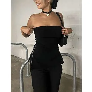 Stylish Lauweion Women's Strapless Tube Top for Any Occasion