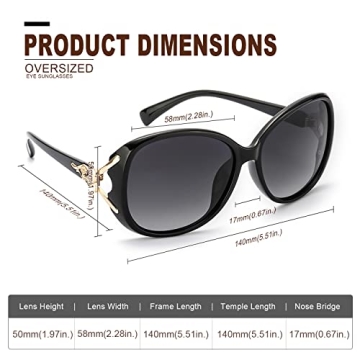 Trendy Oversized Polarized Sunglasses for Women