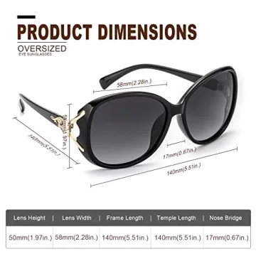 Trendy Oversized Polarized Sunglasses for Women