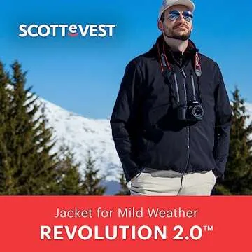 SCOTTeVEST Revolution 2.0 Jacket for Men - 25 Hidden Pockets - Mositure Wicking Water Repellent Coat for Travel & More