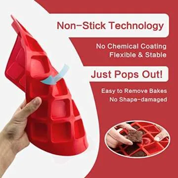 SILIVO Non-Stick Silicone Brownie Pans - 12+24 Cavity