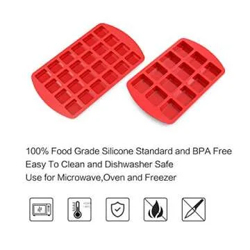SILIVO Non-Stick Silicone Brownie Pans - 12+24 Cavity