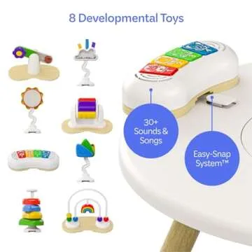 Move2Play 4-in-1 Baby Activity Center | Montessori-Inspired Design | 8 Interactive Toys | Tummy Time, Exersaucer, Jumper & Toddler Table | Baby Essential | Must Have Gift for Newborns, 3, 6+ Month Old