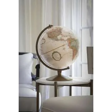 Replogle Globes Franklin World Globe, Antique Ocean, 12-Inch Diameter,Over 4,000 Place Names