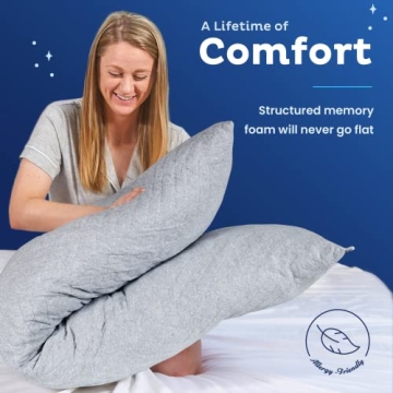 Snuggle-Pedic Long Body Pillow for Adults - Ultra-Luxury Comfort