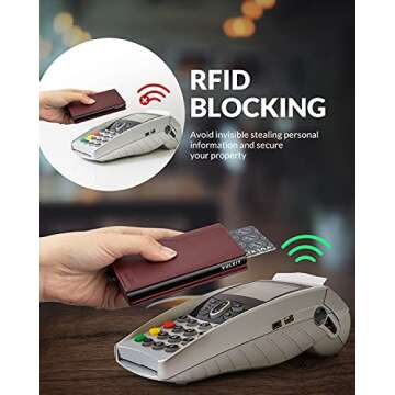 VULKIT RFID Blocking Minimalist Wallet - 12 Cards Capacity