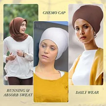 Stylish 4 Pieces Under Scarf Hat Set for Women