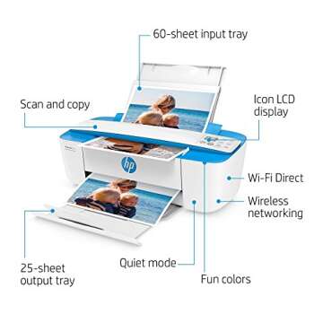 HP DeskJet 3755 All-in-One Wireless Printer - Instant Ink Ready, Mobile Printing, Best Printer for H...