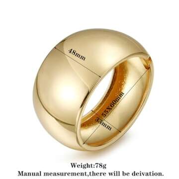 Trendy YBMYCM Chunky Gold Bangle Bracelets for Women