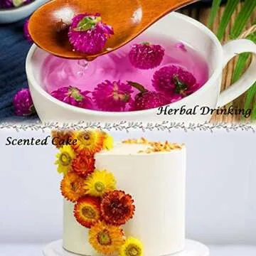 HAIOPS Dried Flowers Soap Making Scents Kits Rosebuds, Lavender, Lemon Slice, Lily, Gomphrena Globosa Linn, Strawflower, 6 Bags