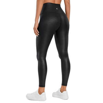 Stylish High Waisted Faux Leather Leggings for Women