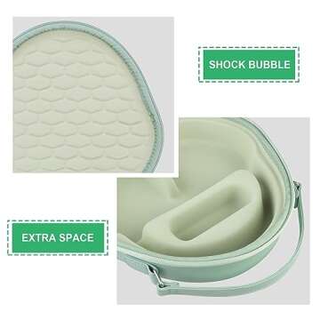 Supmay Smart Case for Apple AirPods Max Wireless Over-Ear Headphones, Hard Protective Case with Sleep Mode, Airpods Max Case, Extra Space fits Cable, Charger, Green