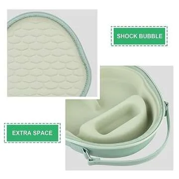 Supmay Smart Case for Apple AirPods Max Wireless Over-Ear Headphones, Hard Protective Case with Sleep Mode, Airpods Max Case, Extra Space fits Cable, Charger, Green