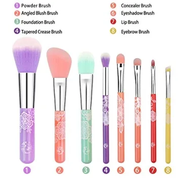 ENERGY Colorful Rainbow Makeup Brushes Set for All Ages