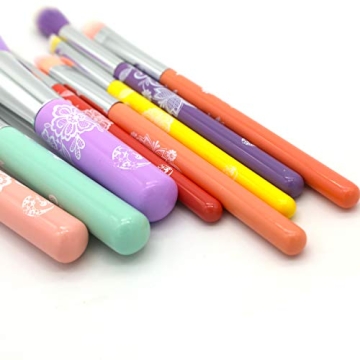 ENERGY Colorful Rainbow Makeup Brushes Set for All Ages