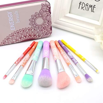 ENERGY Colorful Rainbow Makeup Brushes Set for All Ages