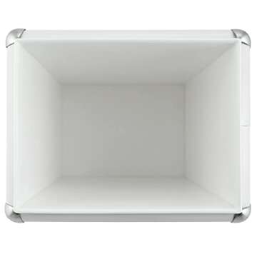 Permasteel 14-Qt Small Retro Vintage Cooler Ice Chest, Hard Metal Portable Beverage Cooler, Personal Cooler for Camping, Beach, and Picnic, Classic Style Ice Chest, White