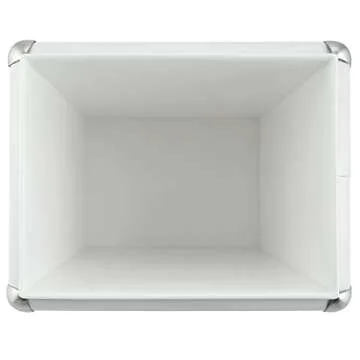 Permasteel 14-Qt Small Retro Vintage Cooler Ice Chest, Hard Metal Portable Beverage Cooler, Personal Cooler for Camping, Beach, and Picnic, Classic Style Ice Chest, White