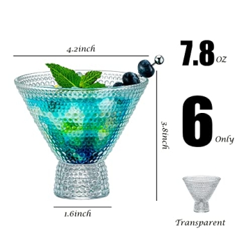 PTSTING Martini Glasses - Vintage Cocktail Elegance